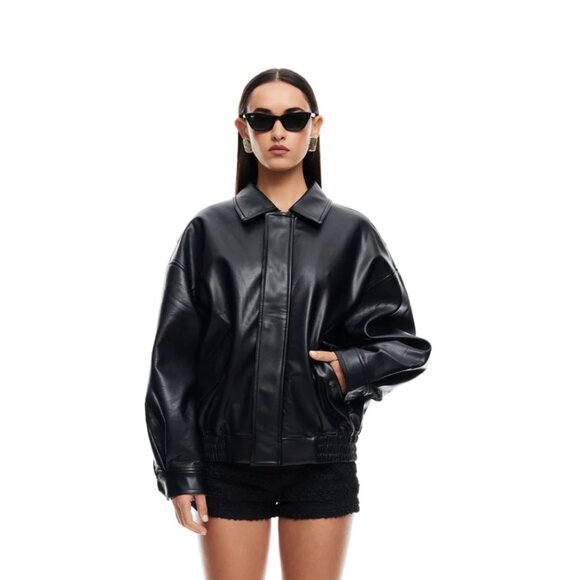 Lioness Kenny Bomber - Jet Black NWT - Picture 1 of 7